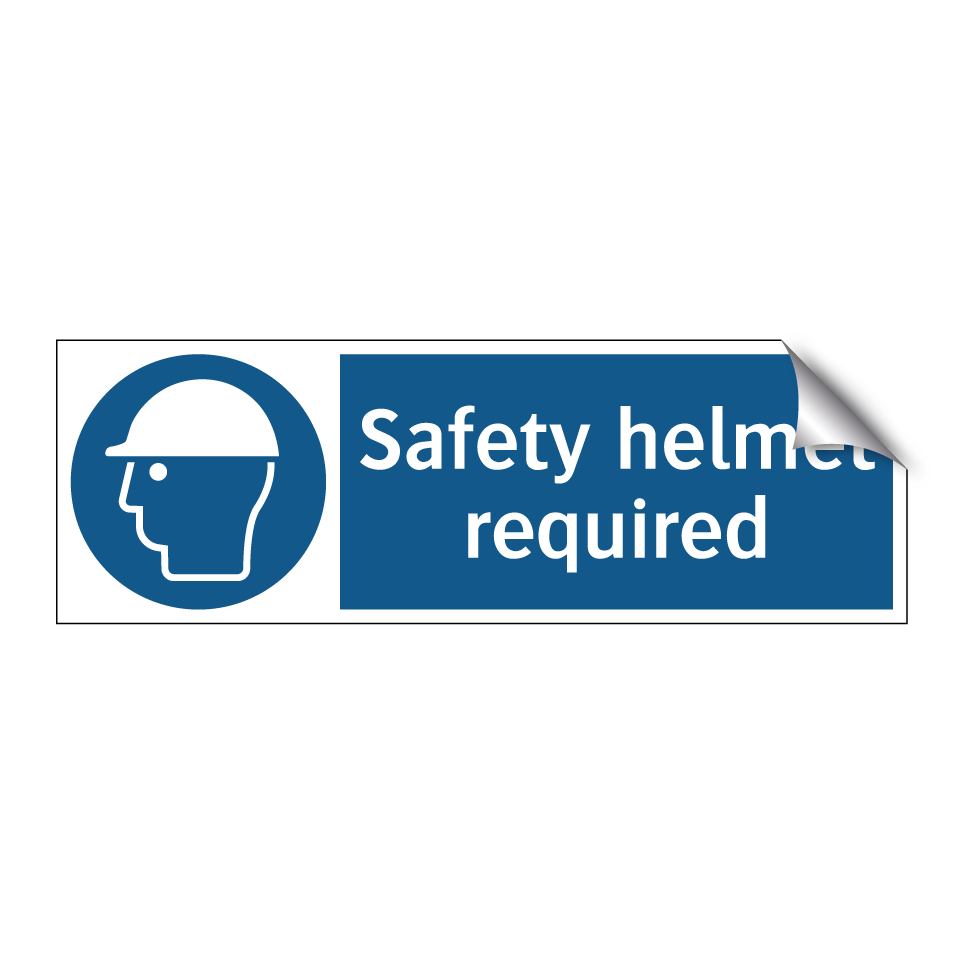 Safety helmet required