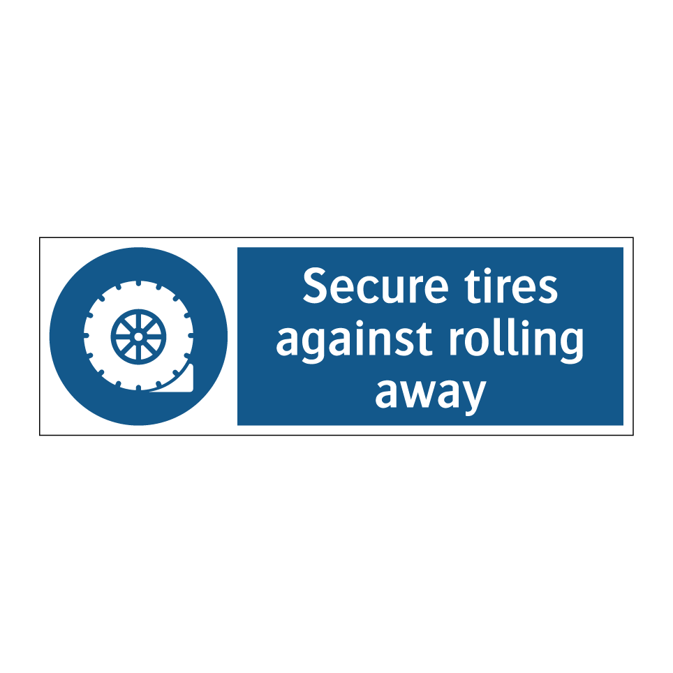 Secure tires against rolling away