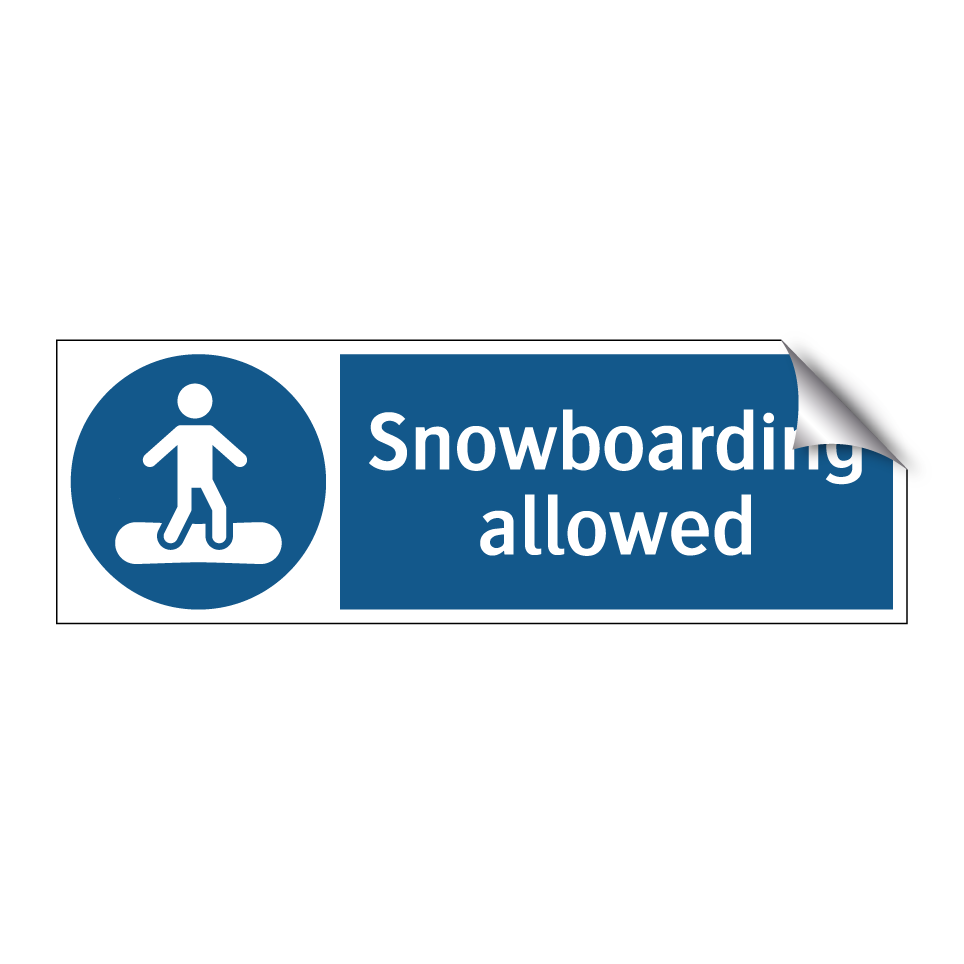 Snowboarding allowed