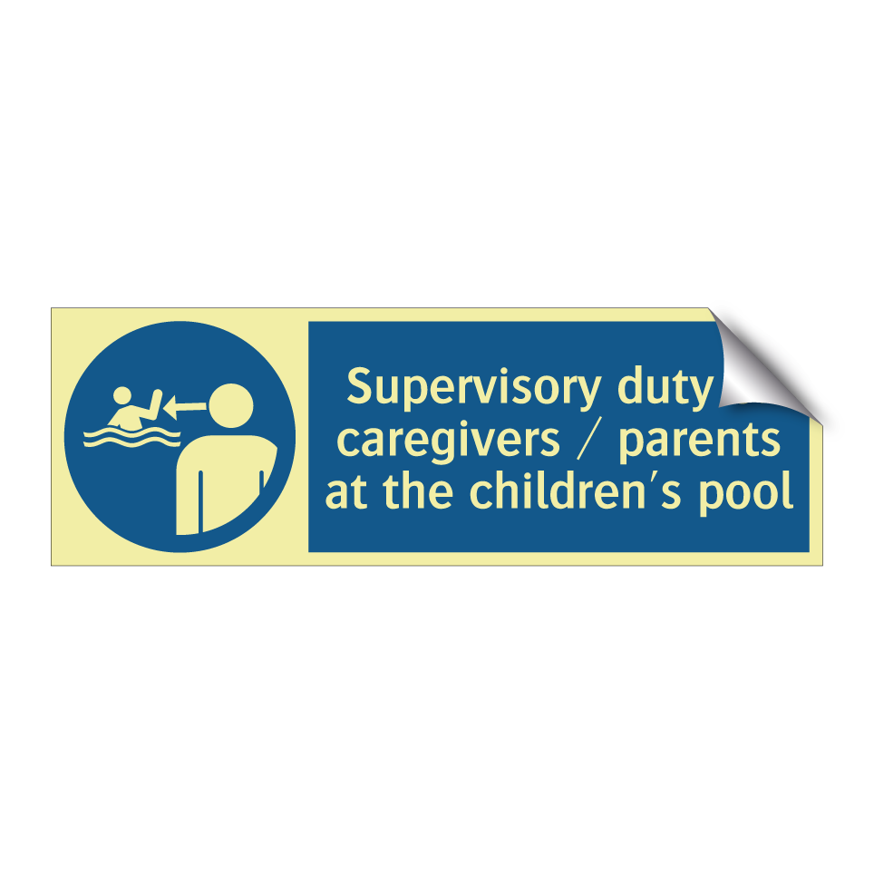 Supervisory duty of caregivers / parents at the children's pool