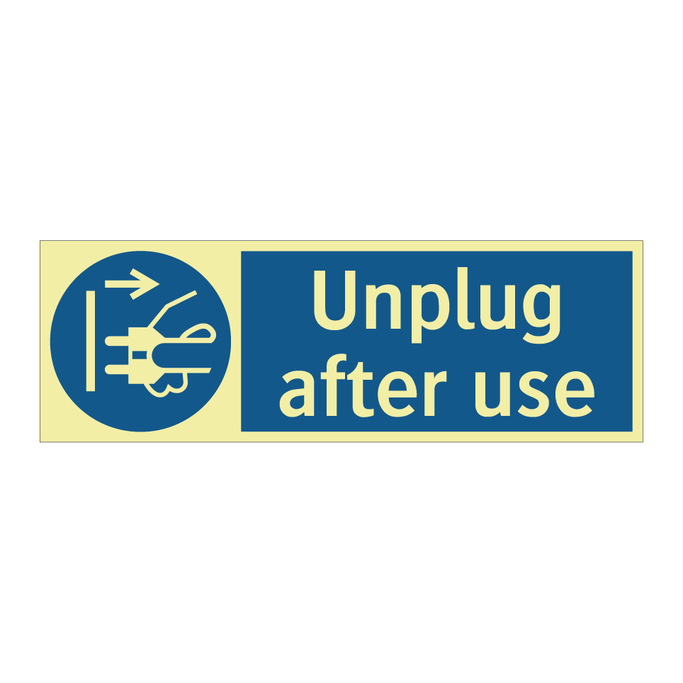 Unplug after use