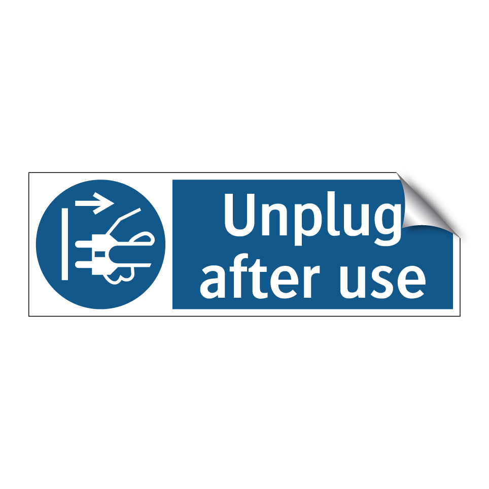 Unplug after use