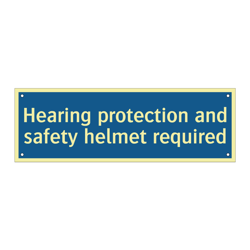 Hearing protection and safety helmet required