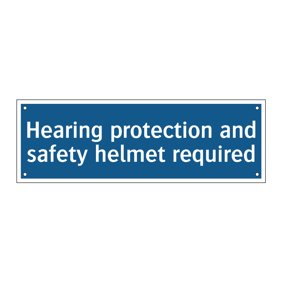 Hearing protection and safety helmet required
