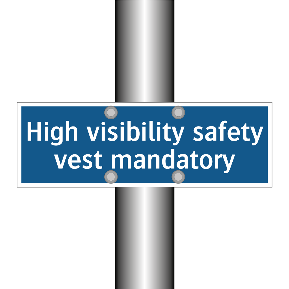 High visibility safety vest mandatory