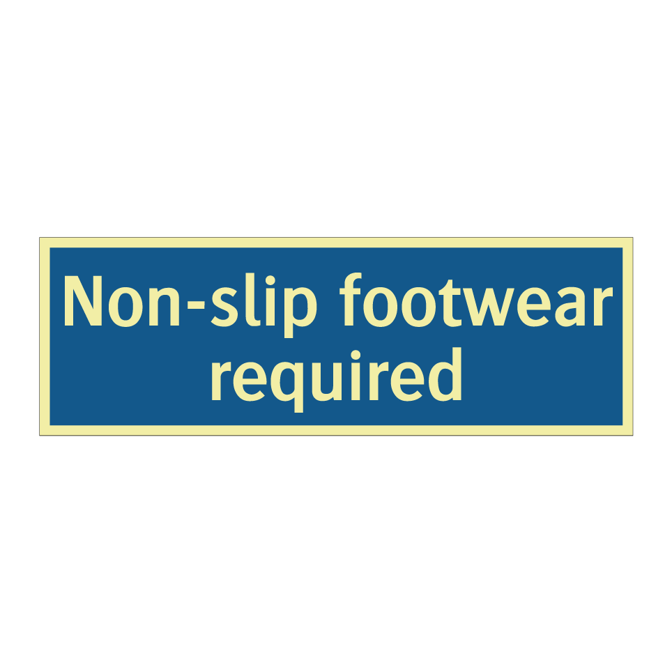 Non-slip footwear required