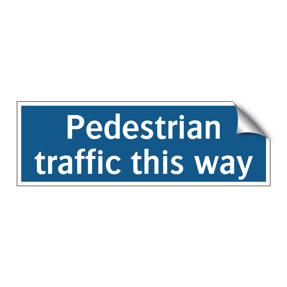 Pedestrian traffic this way