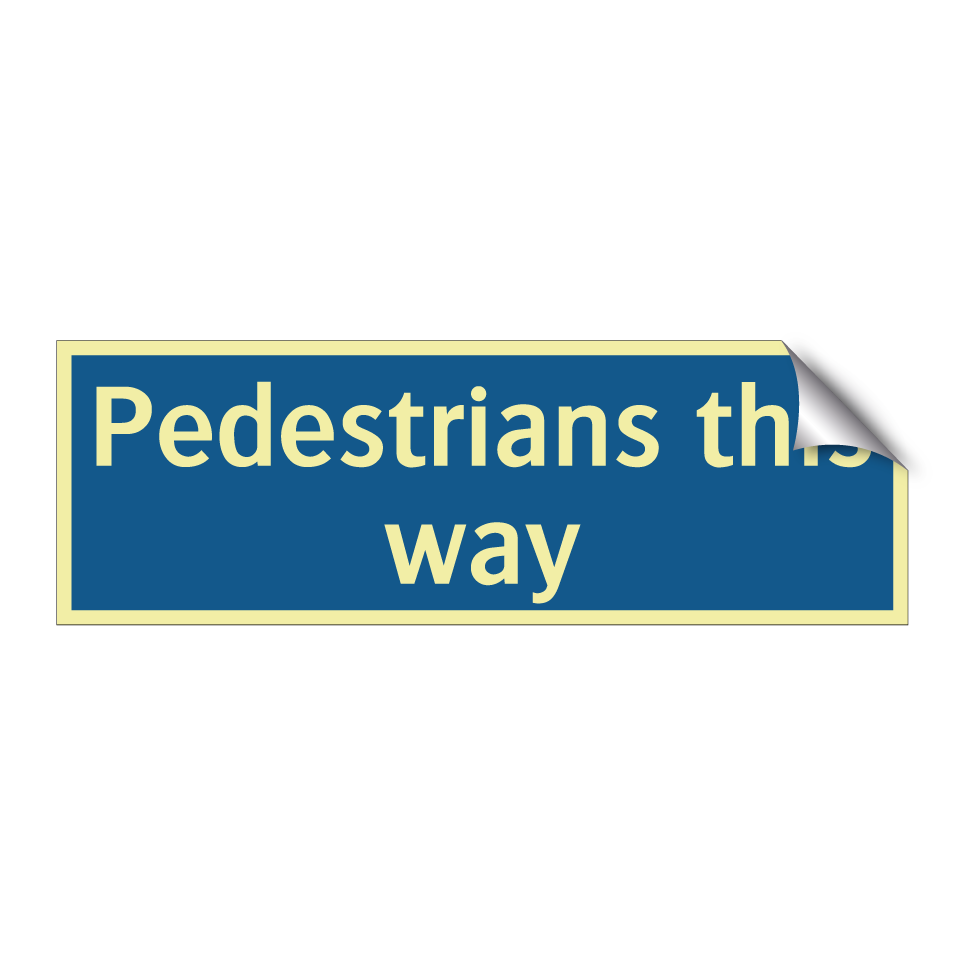Pedestrians this way