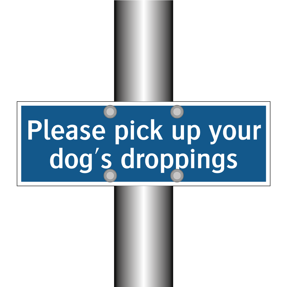 Please pick up your dog's droppings