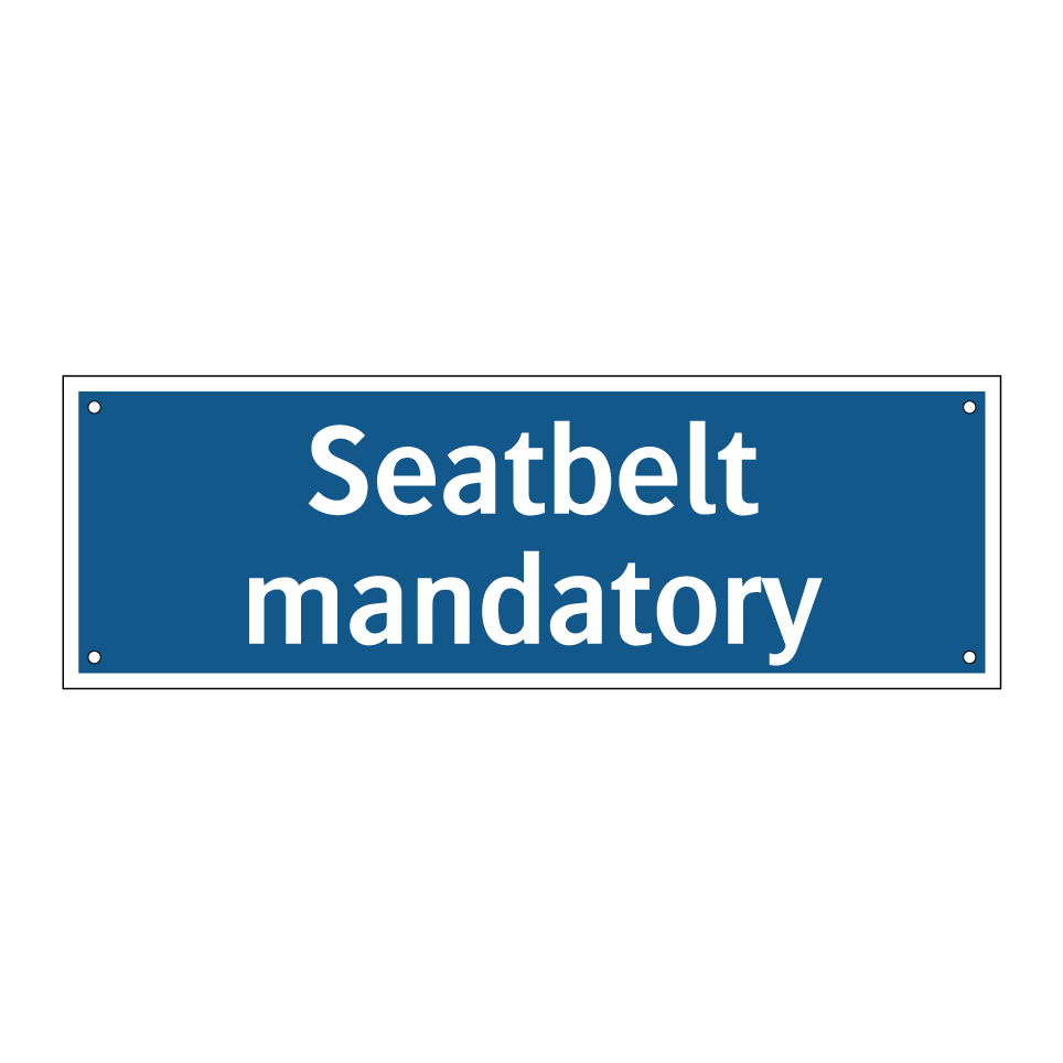 Seatbelt mandatory