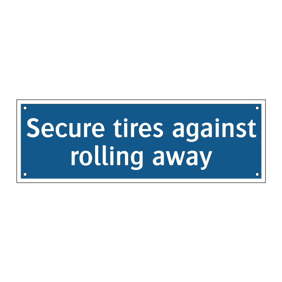 Secure tires against rolling away