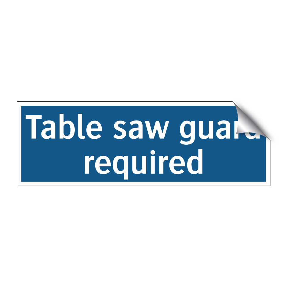Table saw guard required