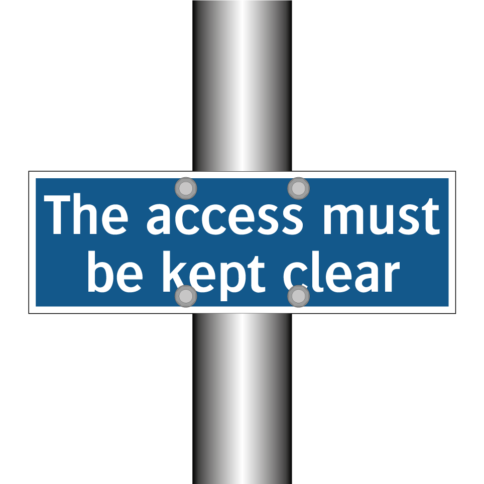 The access must be kept clear