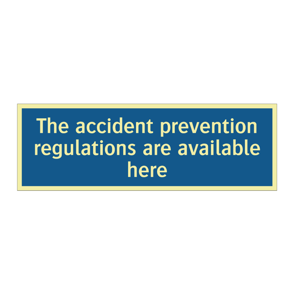 The accident prevention regulations are available here