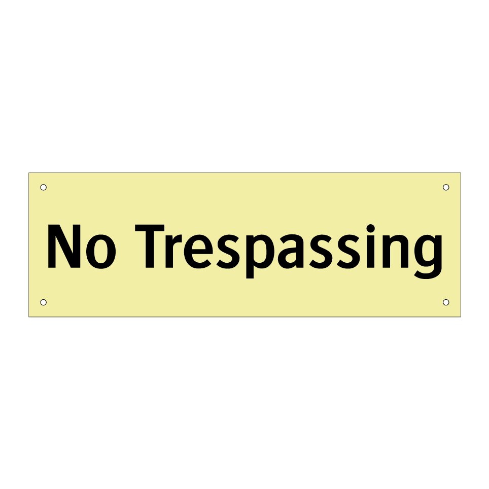 No Trespassing