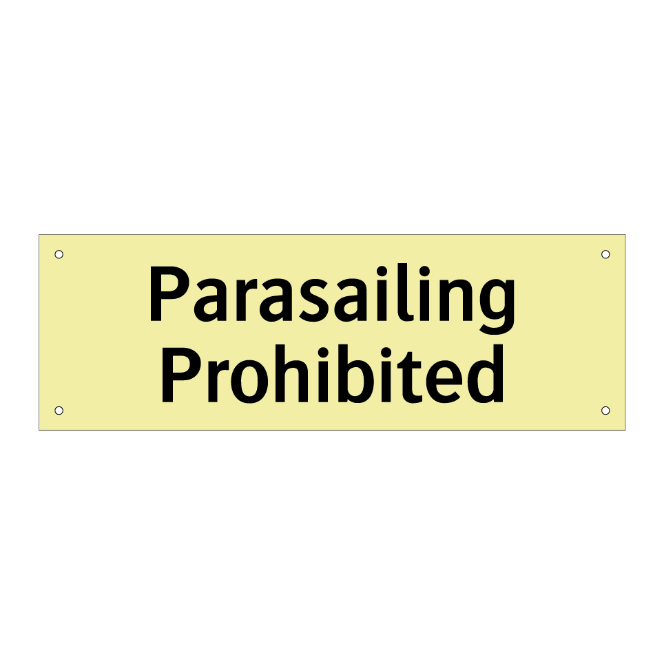 Parasailing Prohibited