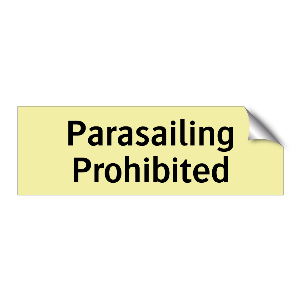Parasailing Prohibited