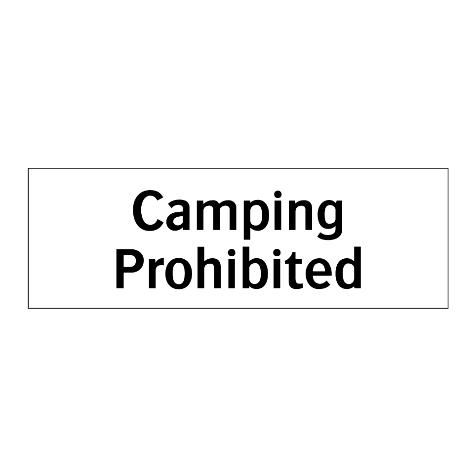 Camping Prohibited
