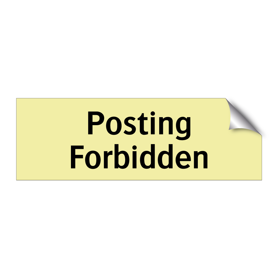 Posting Forbidden