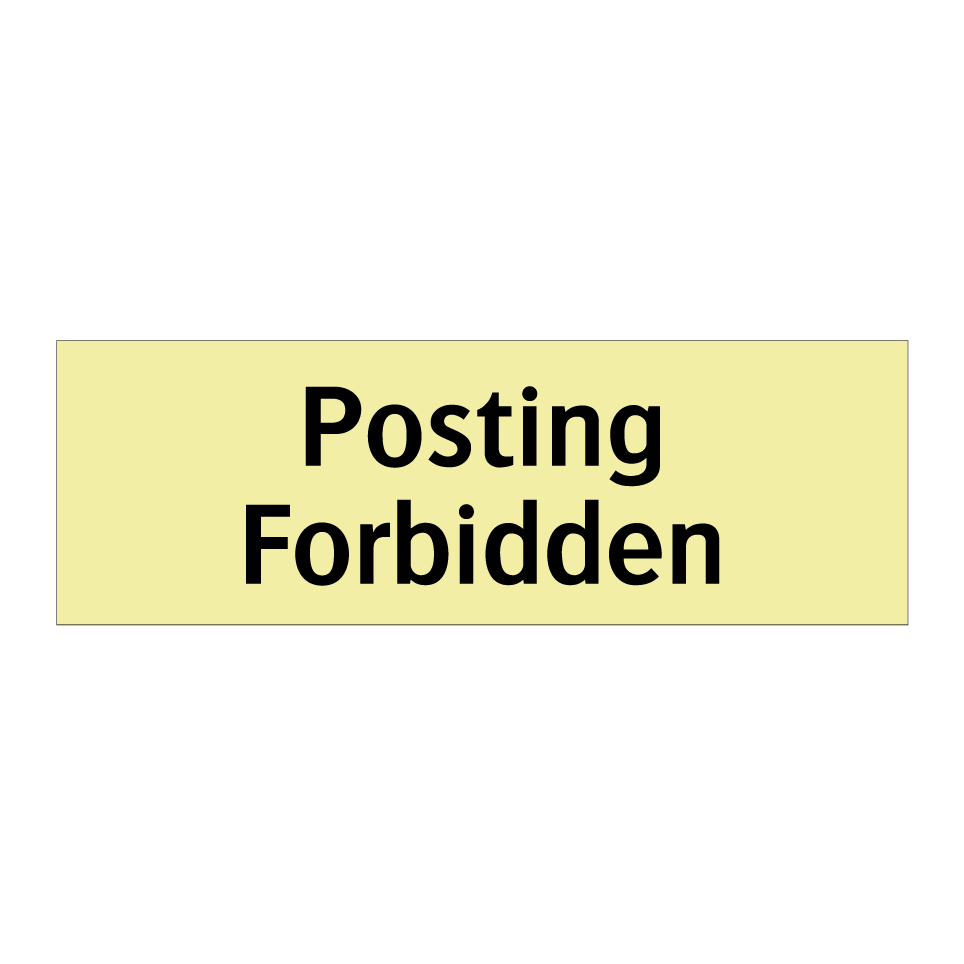 Posting Forbidden