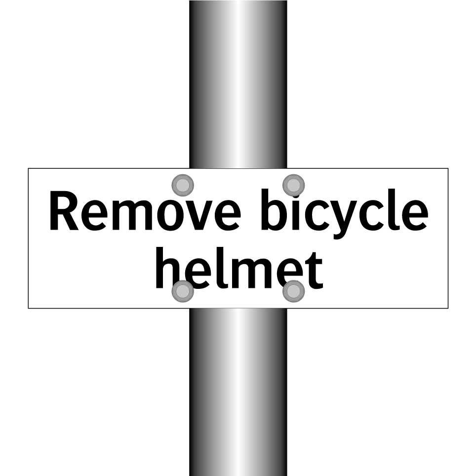 Remove bicycle helmet