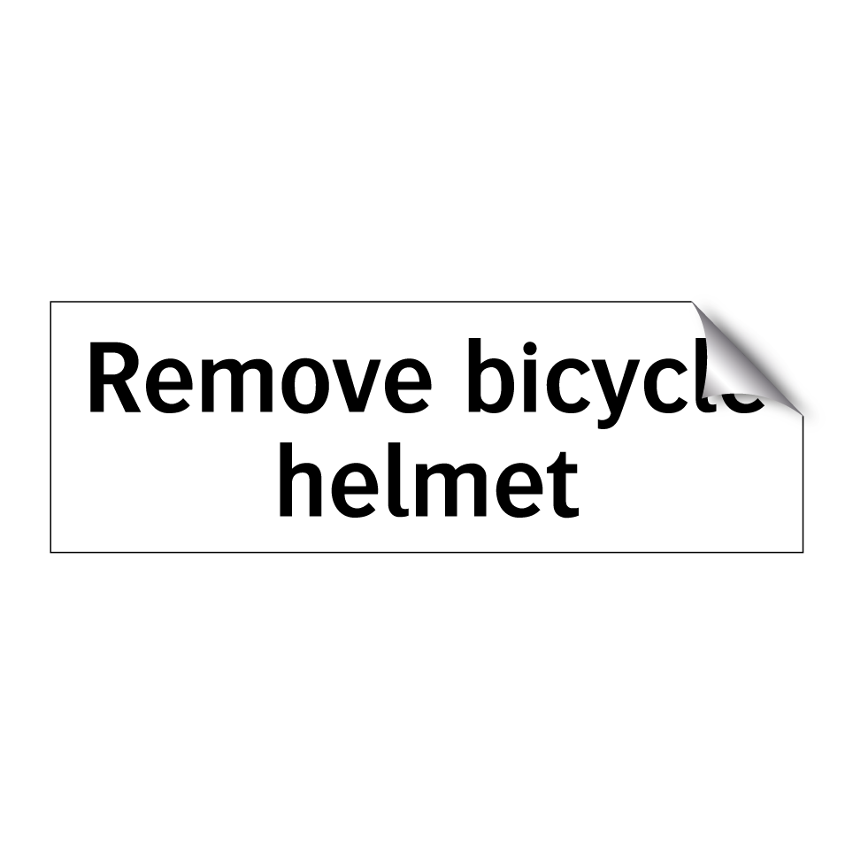 Remove bicycle helmet