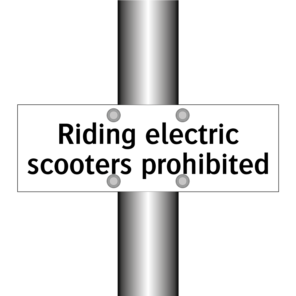 Riding electric scooters prohibited