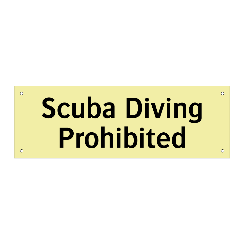 Scuba Diving Prohibited