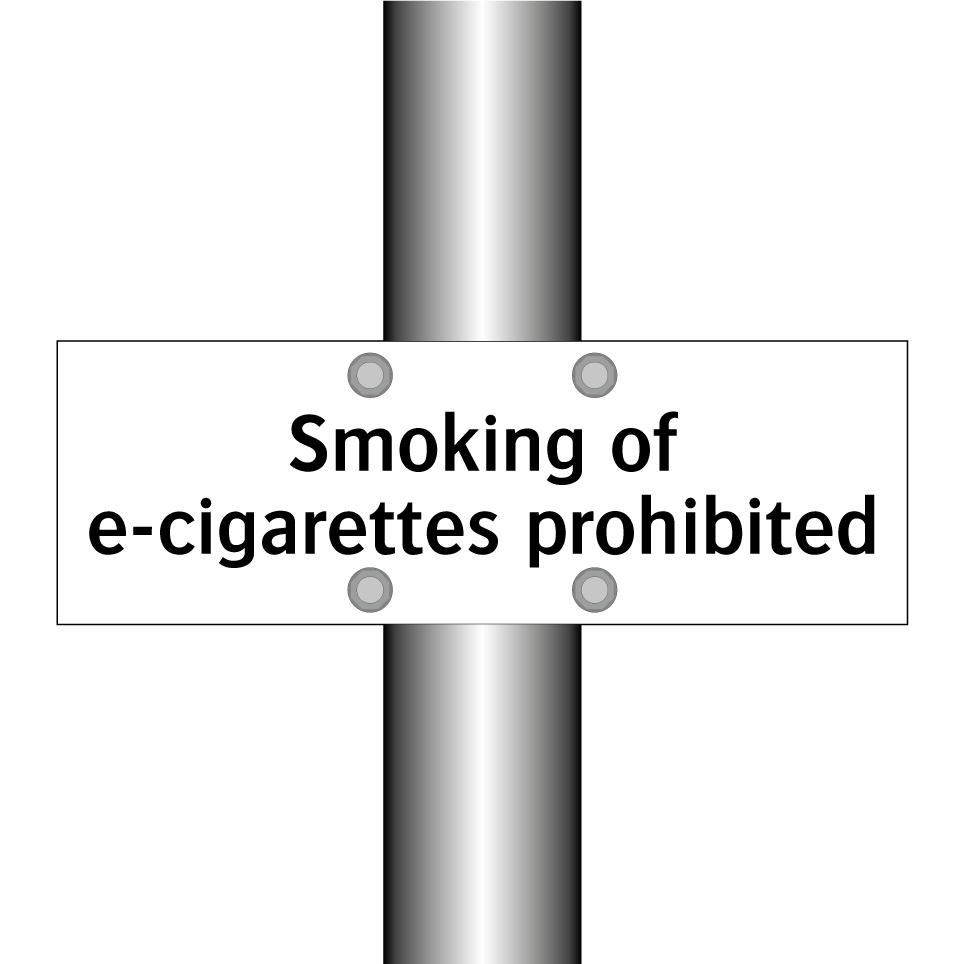 Smoking of e-cigarettes prohibited