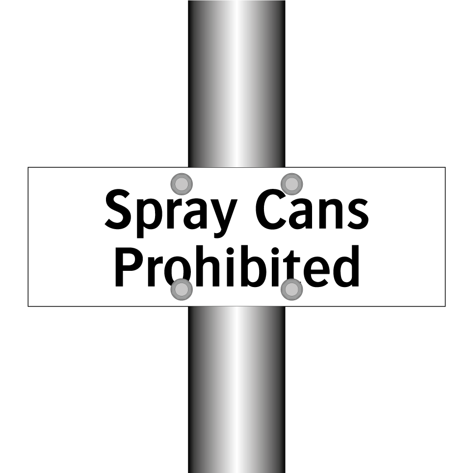 Spray Cans Prohibited