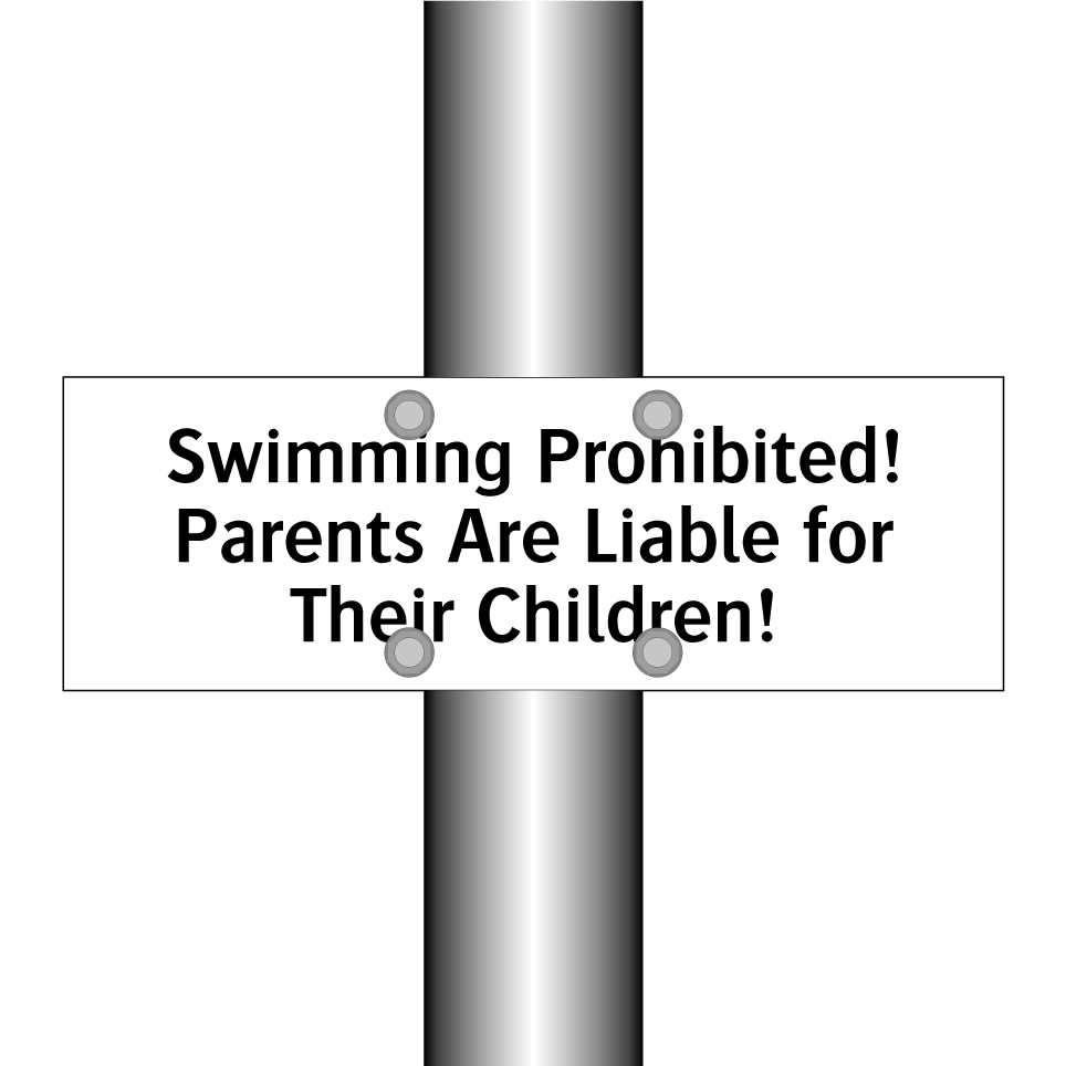 Swimming Prohibited! Parents Are Liable for Their Children!