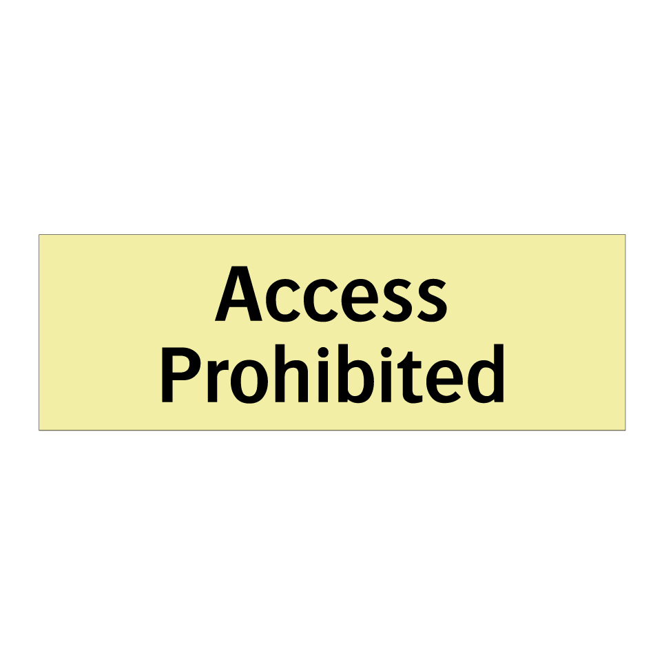 Access Prohibited