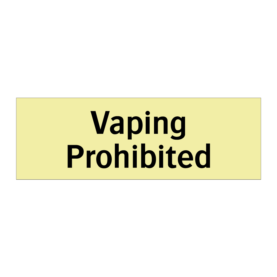 Vaping Prohibited