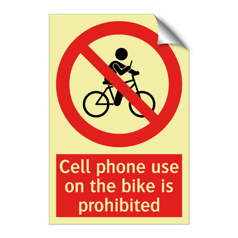 Cell phone use on the bike is prohibited
