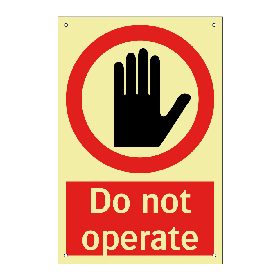 Do not operate