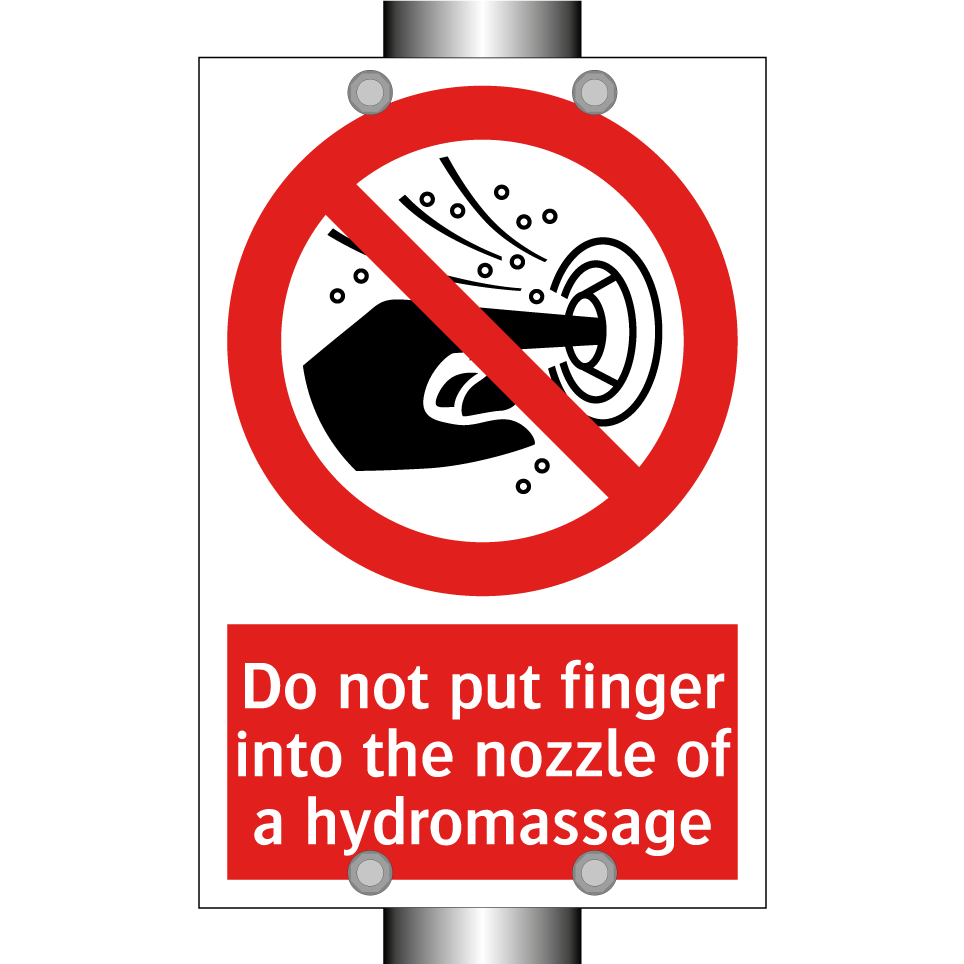 Do not put finger into the nozzle of a hydromassage