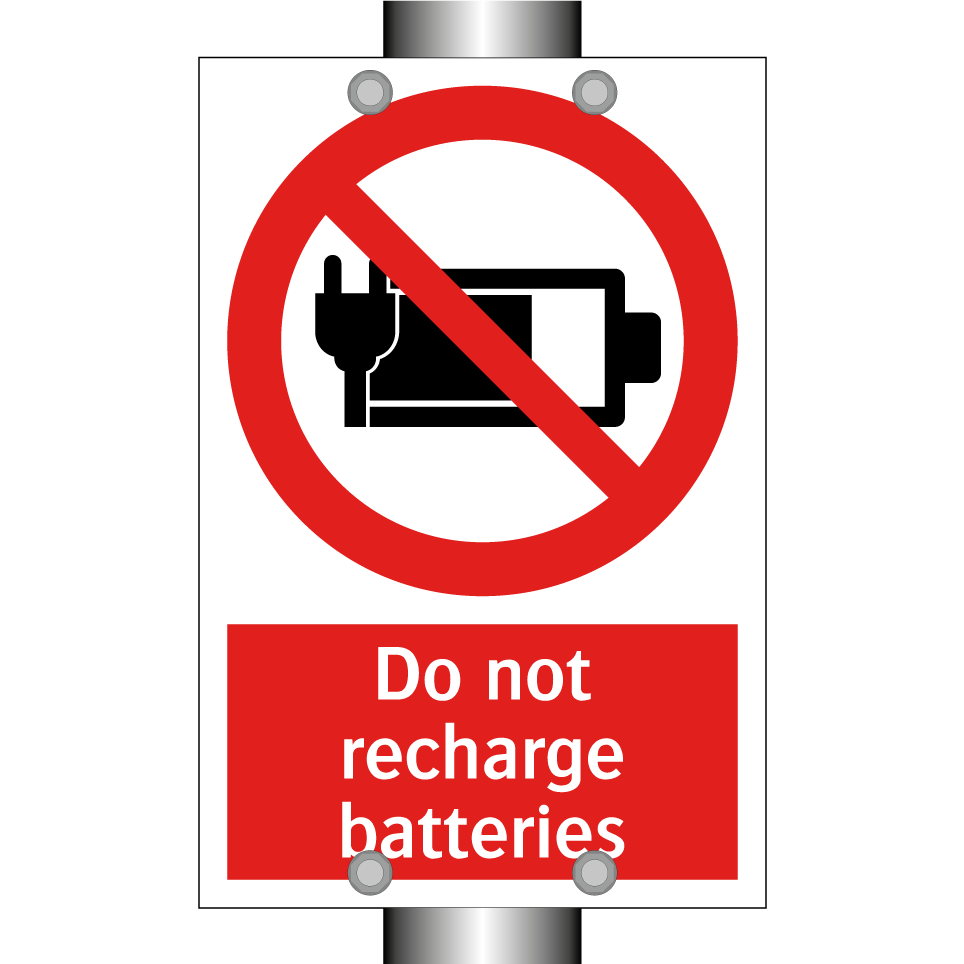 Do not recharge batteries
