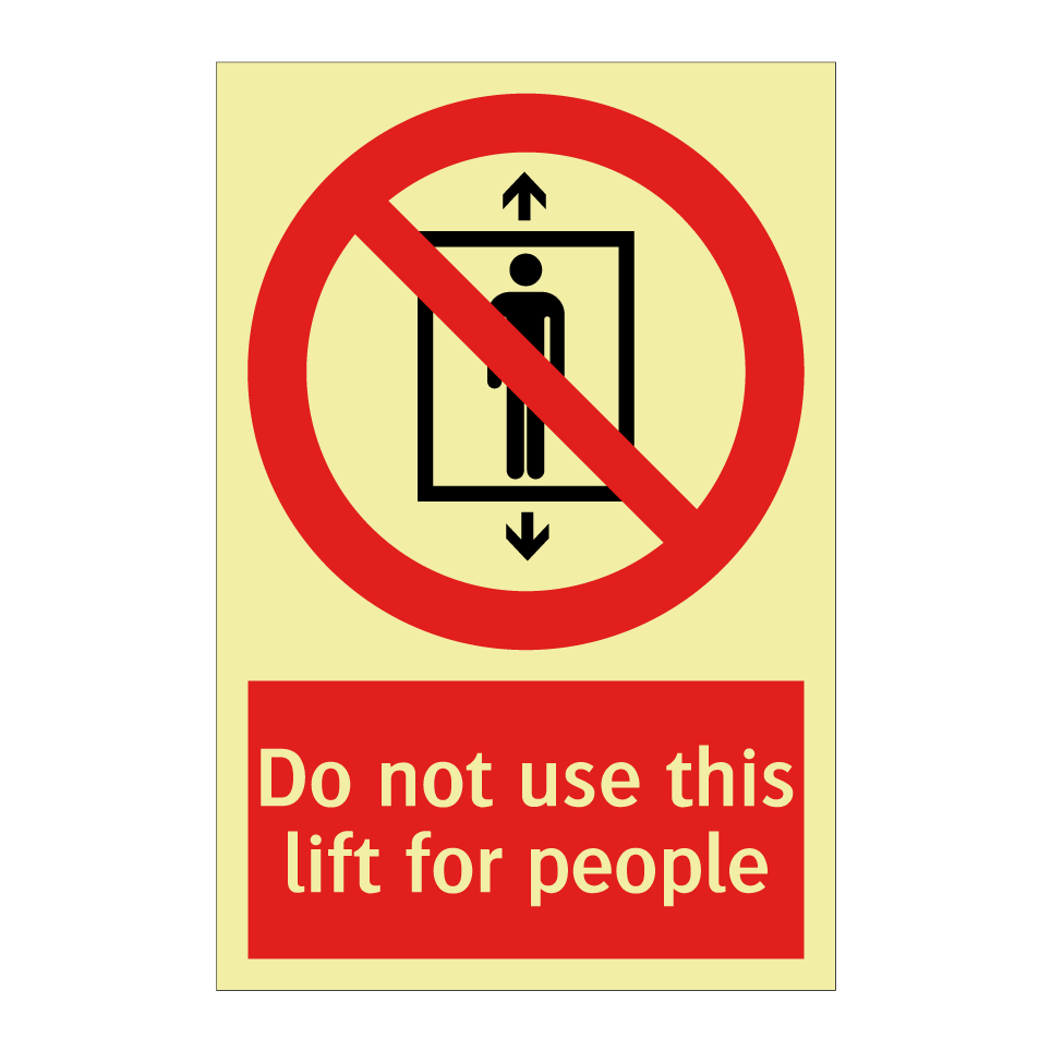 Do not use this lift for people
