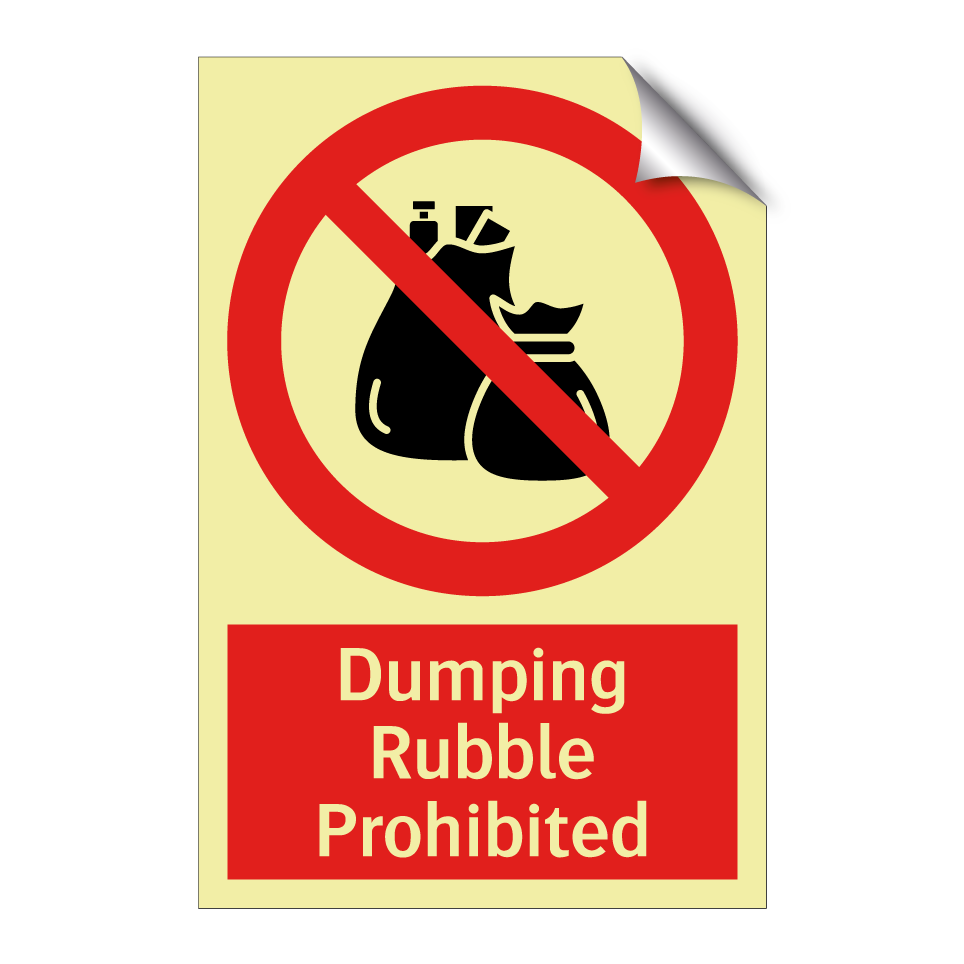 Dumping Rubble Prohibited