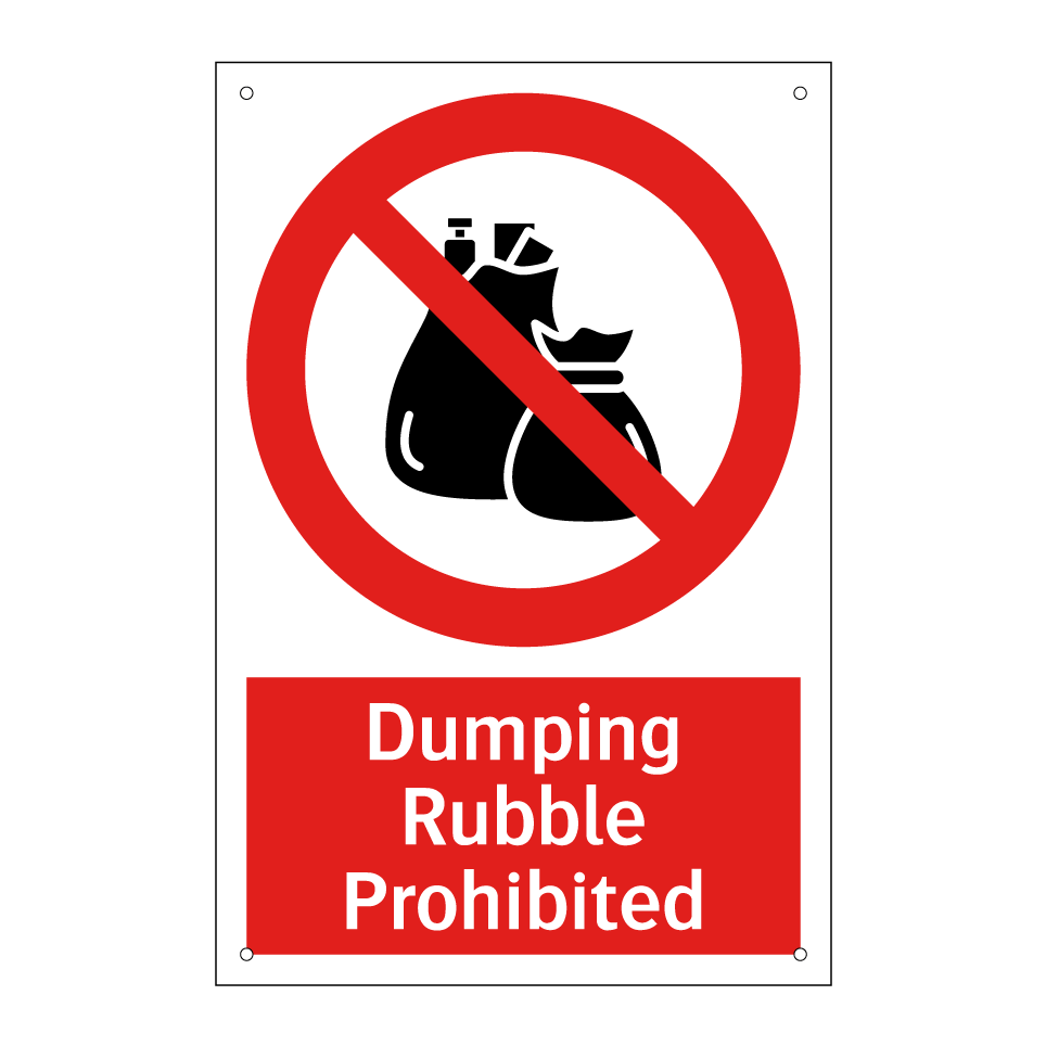Dumping Rubble Prohibited