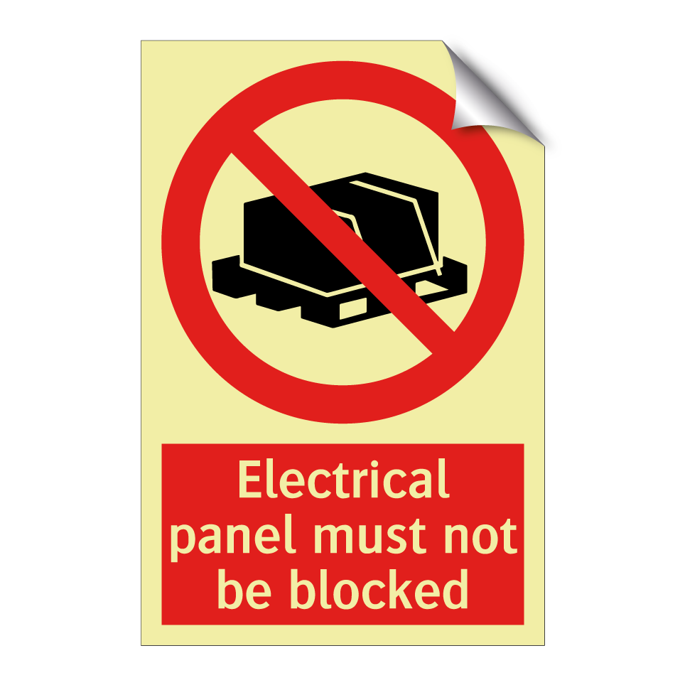 Electrical panel must not be blocked