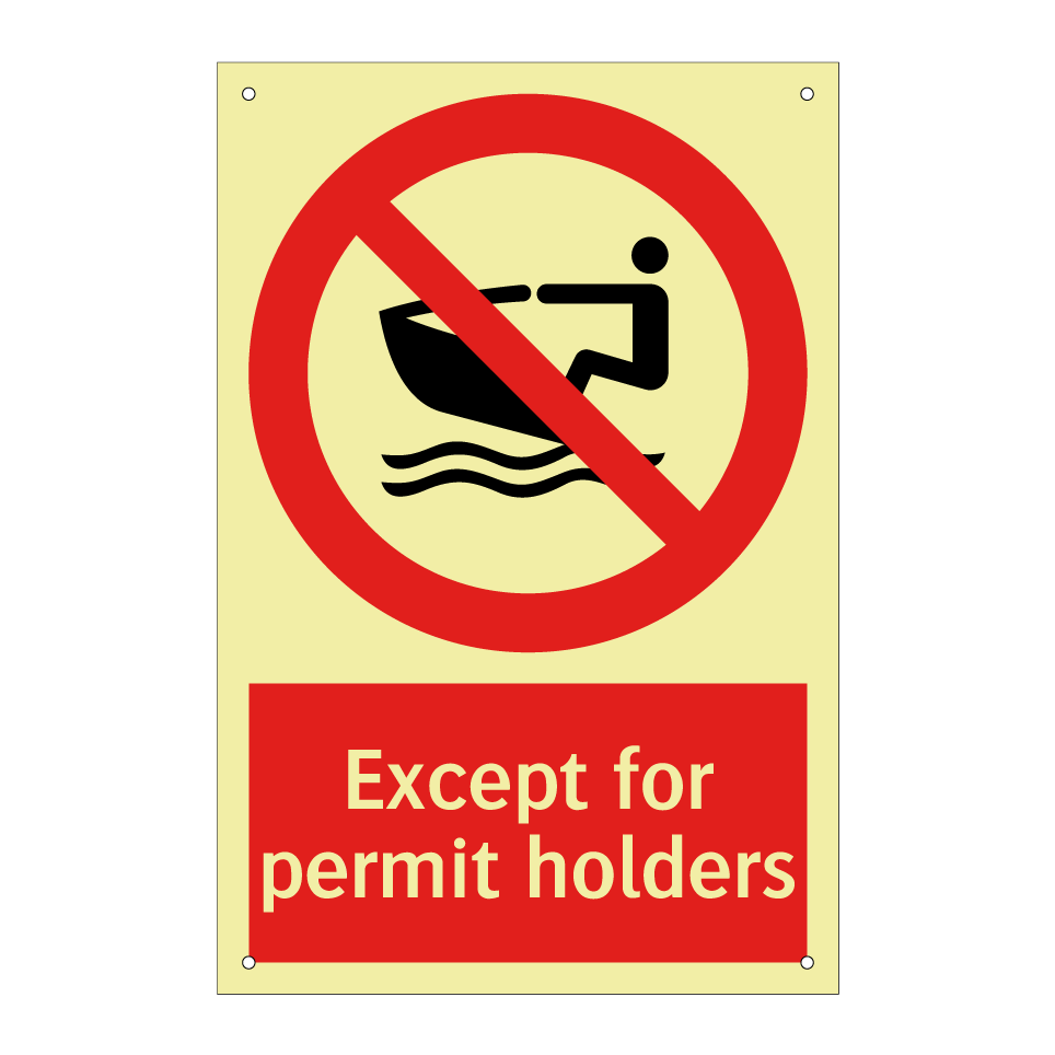 Except for permit holders