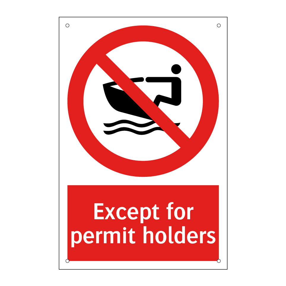 Except for permit holders