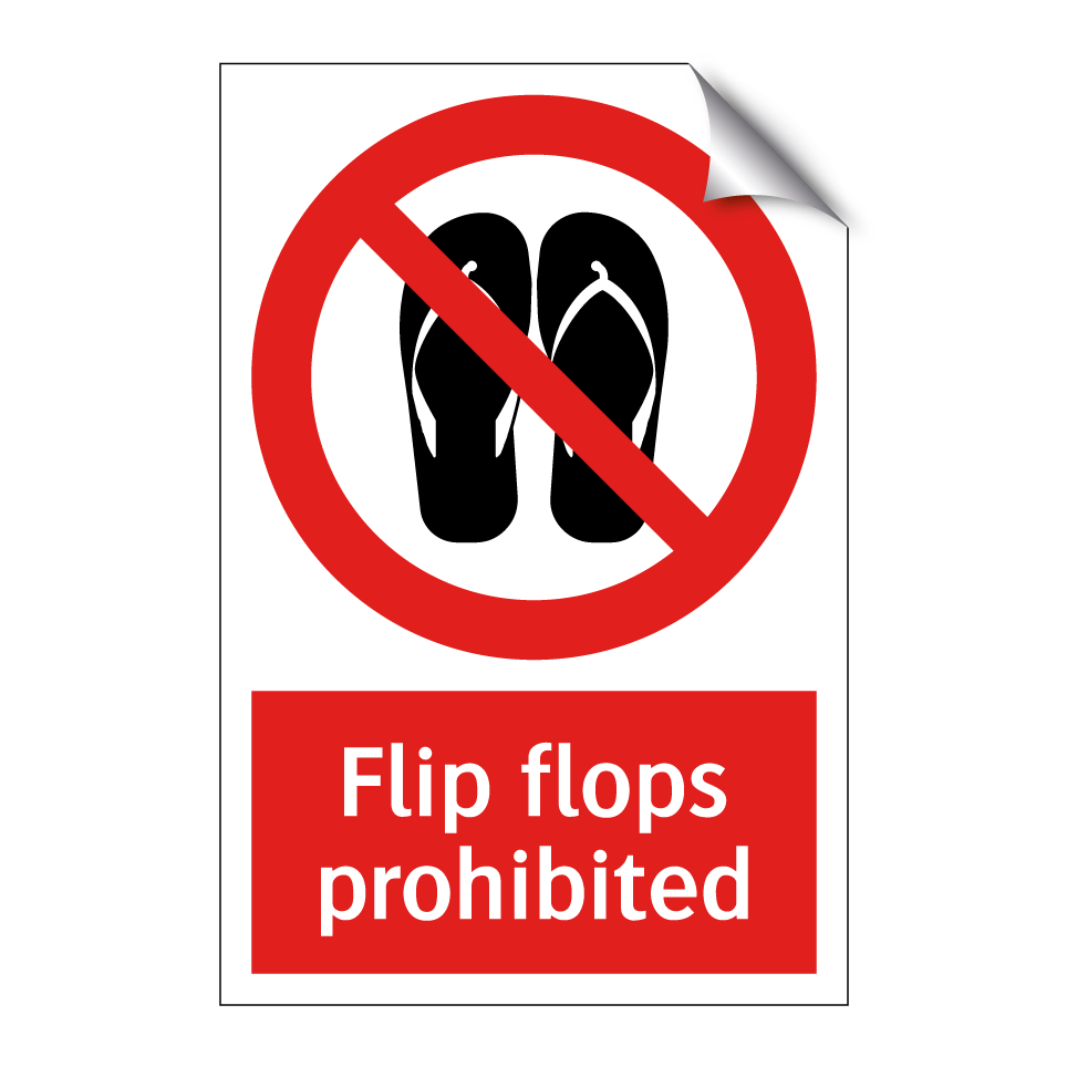 Flip flops prohibited