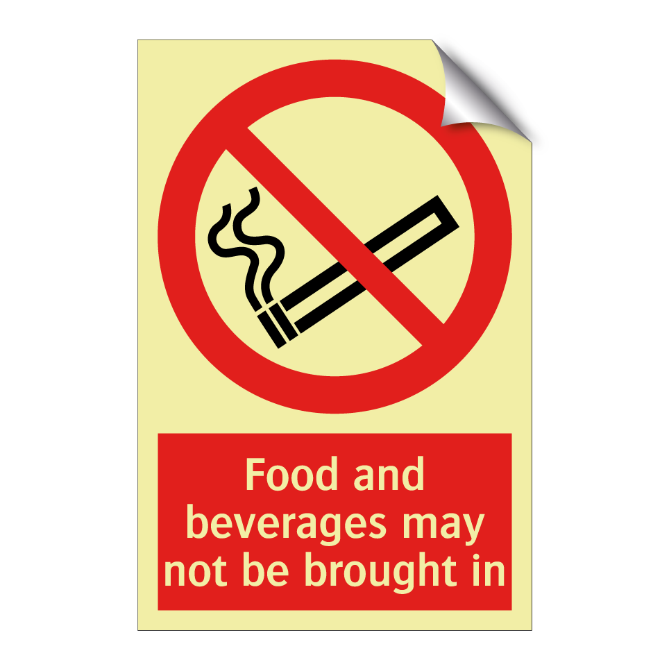 Food and beverages may not be brought in