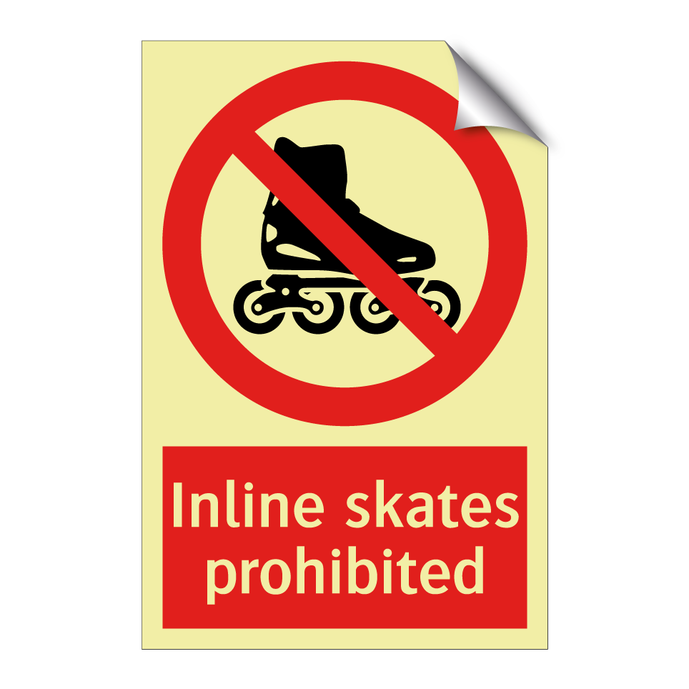 Inline skates prohibited