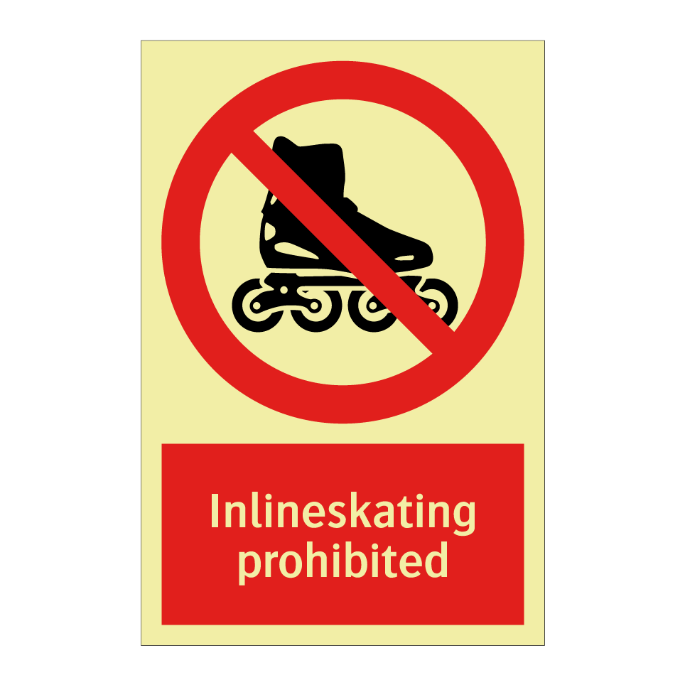 Inlineskating prohibited