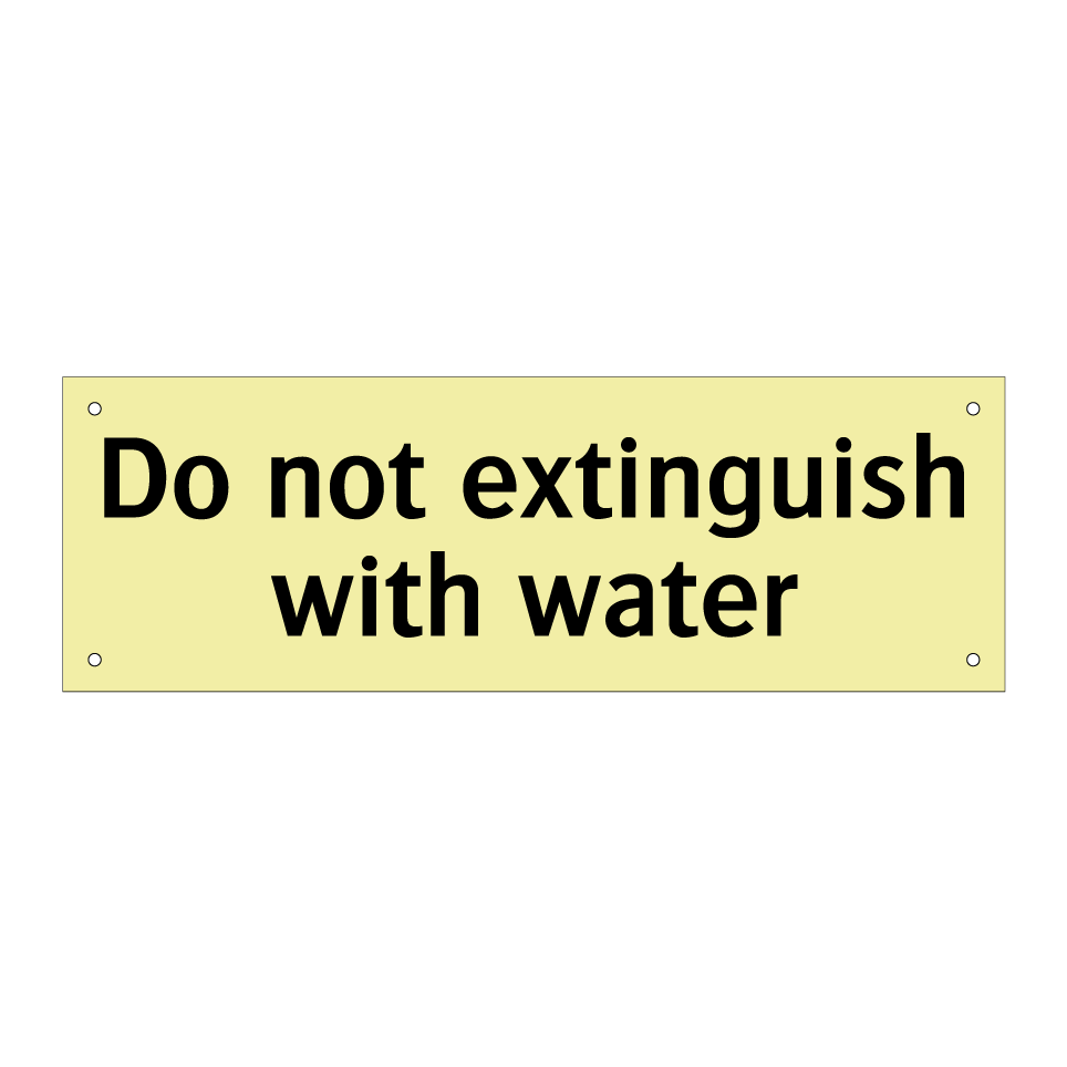 Do not extinguish with water