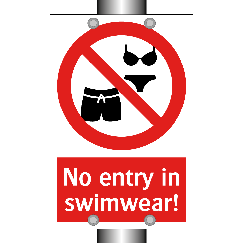 No entry in swimwear!