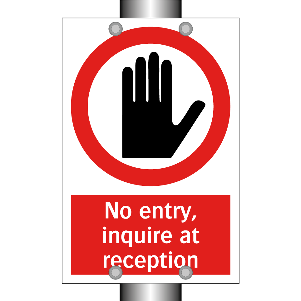 No entry, inquire at reception